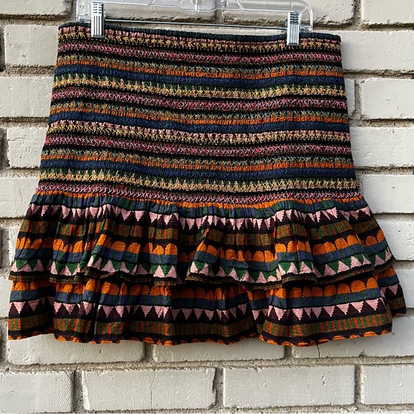 FARM Rio Dresses & Skirts - NWT Farm Rio Graphic Toucans Stripe Mini Skirt in Multi - Size XL